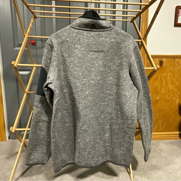 NEBRASKA CORNHUSKERS GRAY Sweater Fleece PULLOVER 1/2 ZIP sz large - Picture 9 of 12